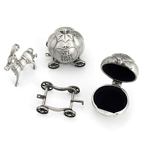 Silver Tooth Holder My First Tooth and Curl Keepsake Box Set for Child Kids