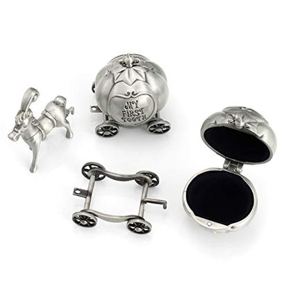 Silver Tooth Holder My First Tooth and Curl Keepsake Box Set for Child Kids