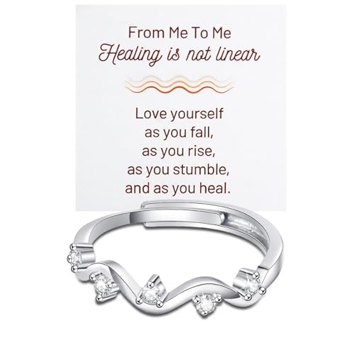 To My Daughter Ring from Mom 925 Sterling Silver Cross Ring Pray on/over/through It Rings Adjustable Anxiety Relief Rings Inspirational Cheer up Birthday Gifts for Daughter - color: A3:daughter ring