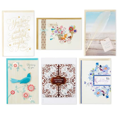 Hallmark All Occasion Cards, Assorted 24-Pack with Organizer Box (Floral) - size: 4 Sets