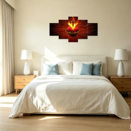 ARNLRDYA The Cross of Jesus Christ Wall Art Canvas, 60''Wx32''H - color: Artwork-008