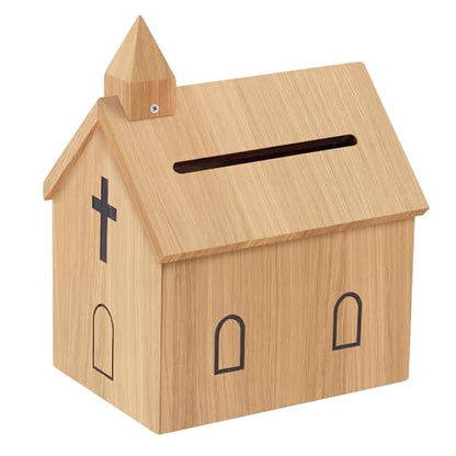 Offering Boxes for Church - Prayer Request Box, Wood Church Offering Collection Tithing Donation Fundraising Box 9.1 x 6.7 x 11.8 in