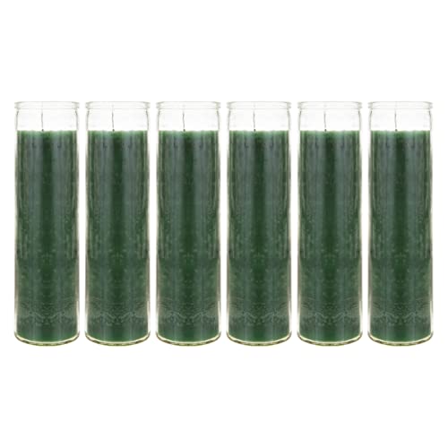 Mega Candles Unscented Devotional Vigil Prayer Wax Candle 6 Count 2" x 8" - color: Green, size: 6 Pieces