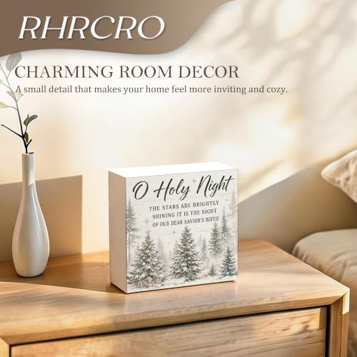 Christmas Christian Decor Wooden Box Sign