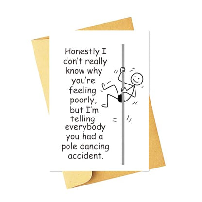 Funny Get Well Soon Card for Women Men, Get Better Soon Card, Humor Speedy Surgery Recovery Card for Him Her Friends Family - color: WZ-03