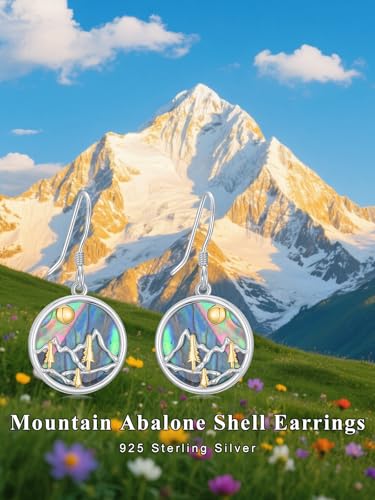 Dorunmo 925 Sterling Silver Mustard Seeds Dangle Earrings for Women Mountains Earrings Hypoallergenic Christmas Jewelry Gifts for Women - style: Mountains-01