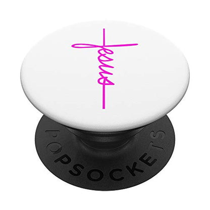 Jesus Cross Christian PopSockets Lovely Gift Idea Women PopSockets PopGrip: Swappable Grip for Phones & Tablets