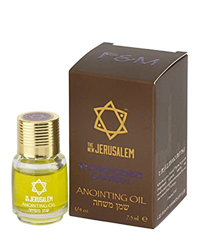 Frankincense and Myrrh Anointing Oil from Israel, Holy Spiritual Oils Bottles from Jerusalem Blessed, Handmade with Natural Ingredients and Blessed for Wedding Ceremony, Religious Use, 0.25 Fl Oz - size: 0.25 Fl Oz (Pack of 1)