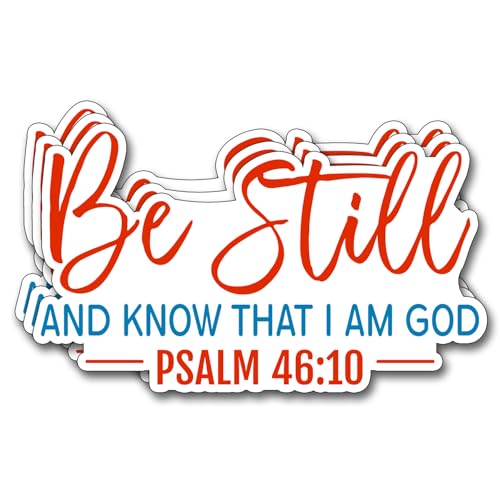 (3Pcs) Be Still and Know that I Am God Sticker Christian Inspirational Decals Decorate Books Laptop Phone Water Bottles Kindles Tumbler Waterproof Vinyl Stickers 3 x 1,8" Inch - color: Be Still and Know That I Am God