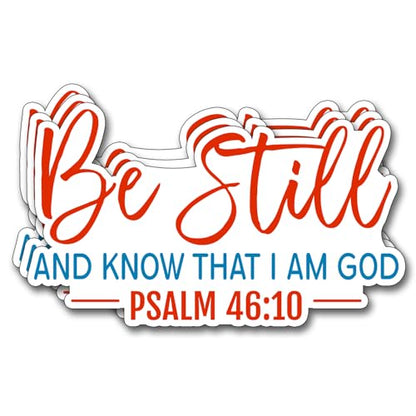 (3Pcs) Be Still and Know that I Am God Sticker Christian Inspirational Decals Decorate Books Laptop Phone Water Bottles Kindles Tumbler Waterproof Vinyl Stickers 3 x 1,8" Inch - color: Be Still and Know That I Am God