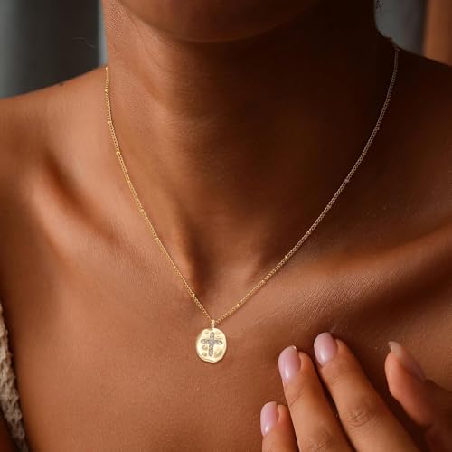 10Pcs Cross Charms for Jewelry Making Flat Irregular Religious Christianity Crystal 18K Gold Plated Charms Brass Cubic Zirconia Pendants for Earring Bracelet Necklace DIY Supplies