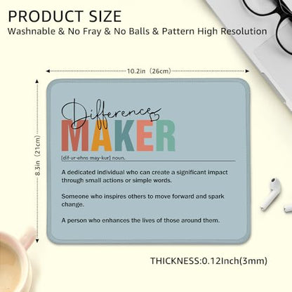 Difference Maker Definition Non-Slip Mouse Pad Gifts for Coworker - color: Multi-Grey
