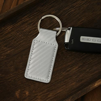 LaserGram Rectangle Keychain, Christian Cross, Personalized Engraving Included - color: Carbon Fiber Silver