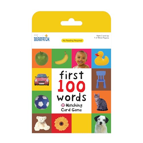 Briarpatch, First 100 Words Matching Card Game, Based On Board Books By Roger Priddy, Preschool Learning for Kids