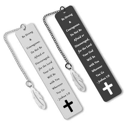 2Pcs Christian Bookmark Religious Gifts for Women Men Christian Birthday Gift Reading Lovers Gift Bible Verse Book Markers Scripture Gifts Inspirational Present for Friends