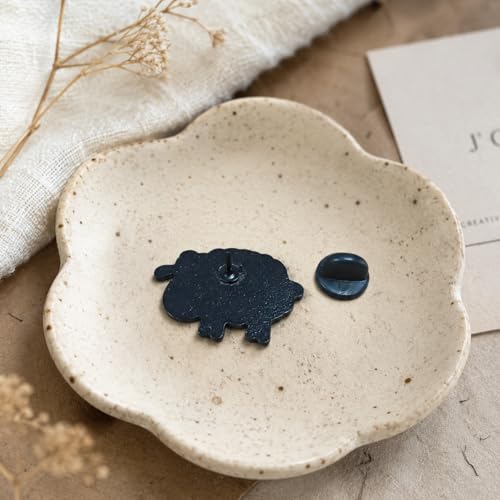 Christian Sheep Enamel Pin - Bible Verse Pins Brooch for Backpacks, Jackets, Hats with "HE LEFT THE 99 TO RESCUE ME.". Religious Brooches Gift for Christians, Church Friends