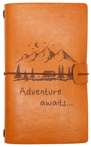 Adventure Awaits Journal-Congratulations Retirement Graduation World Traveler Gift-Adventure Begins Travel Memory Record for Camper and Enthusiast-Refillable Adventure Photo Diary Keepsake Notebook - style: Style52-adventure awaits