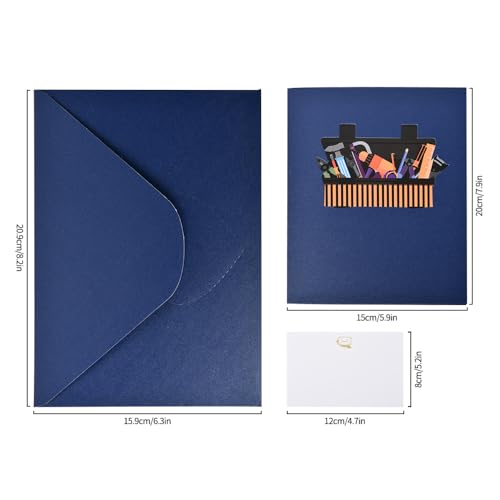 3D Pop Up Interesting Cards for men - toolbox Greeting Card - color: A-Toolbox