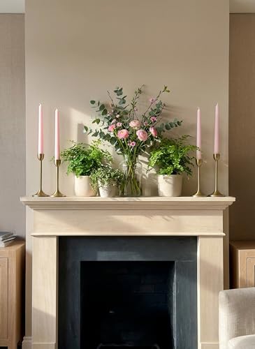 6 PK 10" Classic Taper Candles, Pale Pink, 7-8 Hours Long Burning, Unscented Tall Candlesticks - color: Pale Pink, size: 6PK