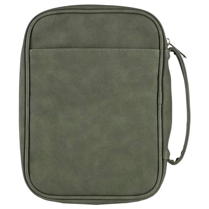 White Dove Designs Bible Cover-Embroidered Cross-Green-XLG