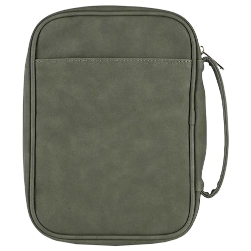White Dove Designs Bible Cover-Embroidered Cross-Green-XLG