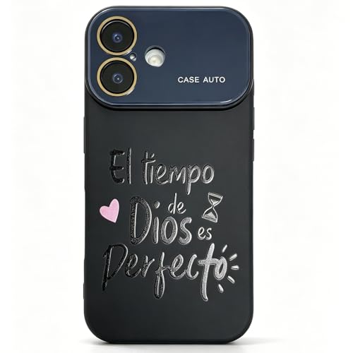 for iPhone 17 Case God's Timing is Perfect Spanish Bible Verse Phone Case, Full Camera Lens Protection, Shockproof Drop Resistant Durable Cover (Black, iPhone 17) - color: black, size: iPhone 17