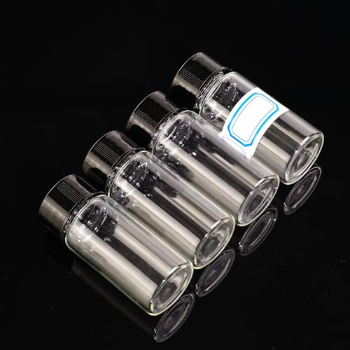 10ml Clear Glass Vials with Screw Caps 10PCS - style: 10ml-10pcs