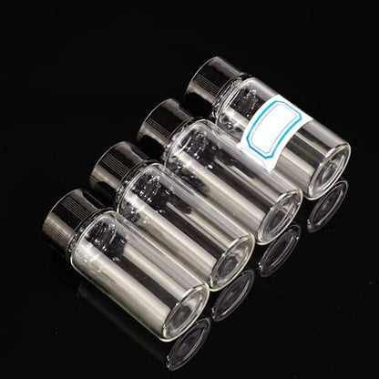 10ml Clear Glass Vials with Screw Caps 10PCS - style: 10ml-10pcs