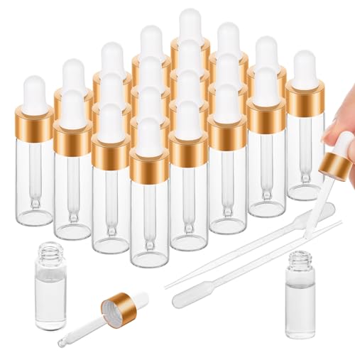 20 Pack 5ml Mini Dropper Bottle for Cuticle Oil - size: 5ml