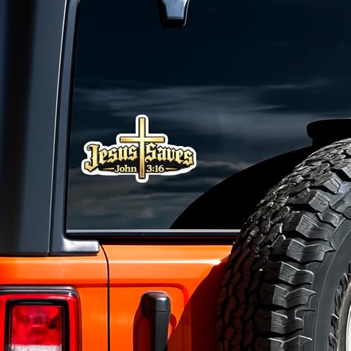 (8Pcs) Firefighter Sticker - Firefighter Stickers Waterproof Vinyl - color: Jesus Stickers 4