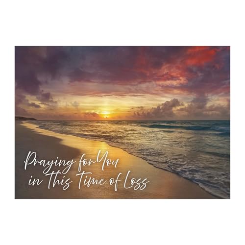 KJV Harmony Ocean Sunset Sympathy Card, 1 Count - color: Harmony