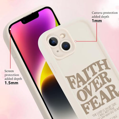 for iPhone 14 6.1'' 2 Pack Cute Christian Jesus Phone Case - color: Pink & Brown Jesus Faith Slogan, size: iPhone 14