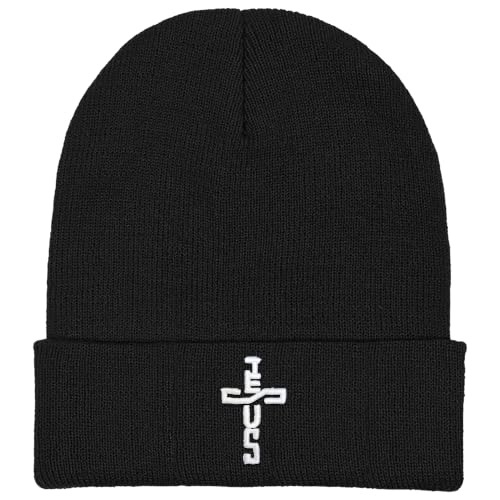 Christian Hats for Men & WomenJesus Cross HatChristianReligious GiftsforVarious Festivals&BirthdaysFaith Baseball/Trucker Cap - color: Black Jesus Beanie