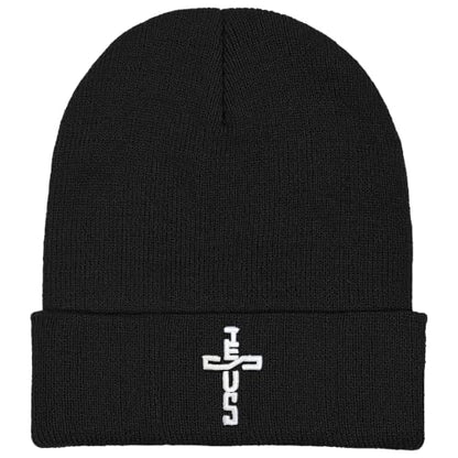 Christian Hats for Men & WomenJesus Cross HatChristianReligious GiftsforVarious Festivals&BirthdaysFaith Baseball/Trucker Cap - color: Black Jesus Beanie