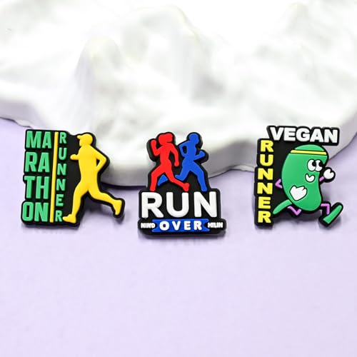 Cute Pins Bulk, Funny Lapel Badge Pins Rubber Brooch Pins for Backpacks, Hats, Bags - style: Running-30PCS