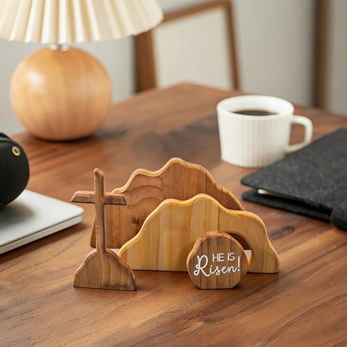 Empty Tomb Easter Scene and Cross Religious Jesus Tomb Easter Kit