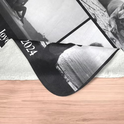 inkArts Custom Blanket with Photo, Personalized Blanket, Customized Photo Blankets, Customizable Picture Blankets, Personalized Photo Gifts for Women Men Mom Dad Baby Kid Family Pet - color: 6 Photos-3