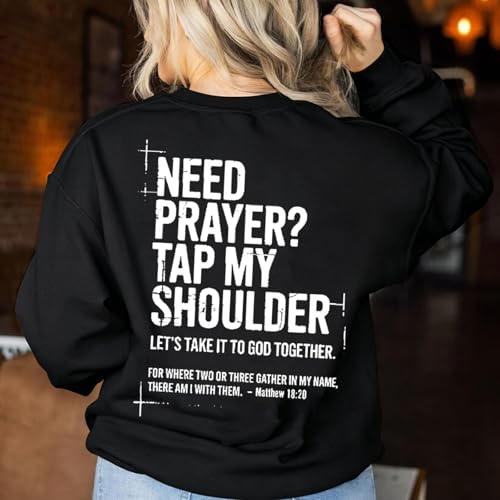 Christian Sweatshirts for Women Jesus Cross Casual Pullover - color: Break, size: X-Large
