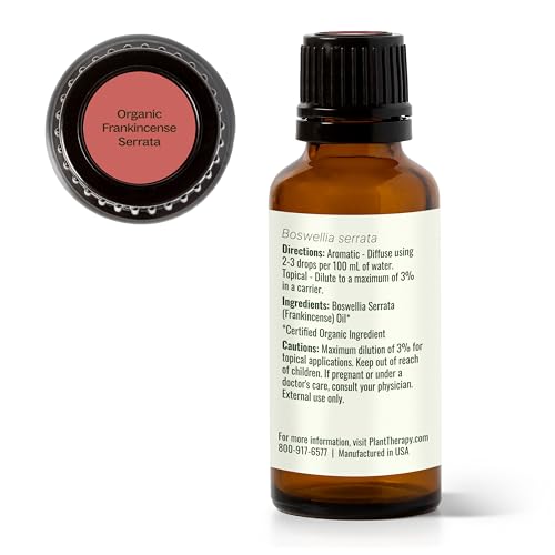 Plant Therapy Organic Frankincense Serrata Essential Oil, 30 mL (1 oz) - size: 1 Fl Oz (Pack of 1)