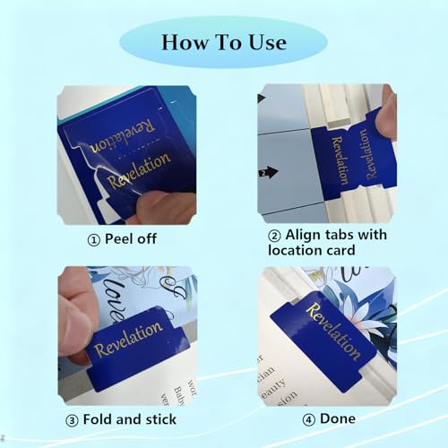 Vorscrin-Laminated Bible Tabs for Women and Men, Gold Foil Lettering Design, Reposition and Large Print Stickers, Bible Study Supplies, 90 Chapters Labels for Easy Navigation(Blue) - color: Blue