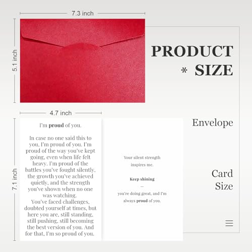 Encouragement Cards with Envelopes, Proud of You Card for Her Him - color: DXI#049