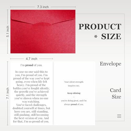 Encouragement Cards with Envelopes, Proud of You Card for Her Him - color: DXI#049