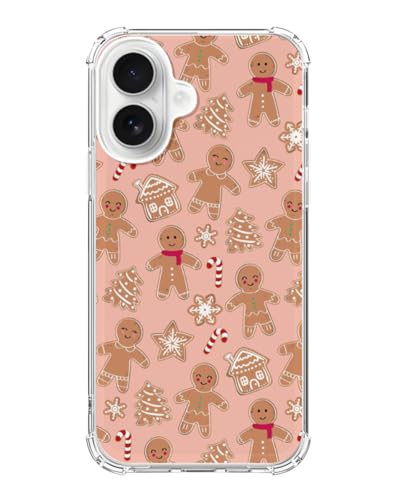 Christmas Gingerbread Phone Case Compatible with iPhone 17, Cute Winter Festive Phone Cover for iPhone 17 - color: Christmas Gingerbread