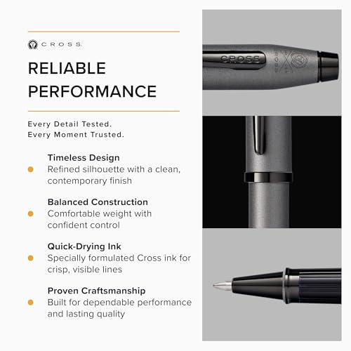 Cross Century II Gunmetal Gray Rollerball Pen, Medium Point, Black Ink - color: Gunmetal Gray