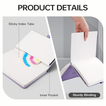 EMSHOI Graph Grid Journal Notebook, 192 Pages, A5 Size (5.7'' x 8.3'') - color: Light Purple, style: Grid