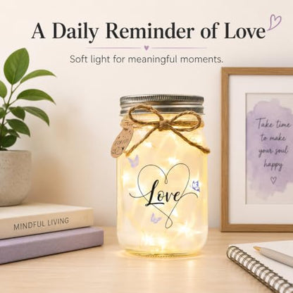 Solmay Daughter Gifts from Mom or Dad, Mason Jar Light - color: Daughter