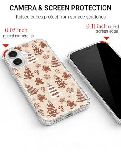 Brown Gingerbread Christmas Trees Phone Case Compatible with iPhone 17, Cute Christmas Festival Phone Cover for iPhone 17 - color: Gingerbread