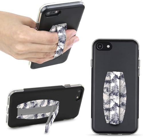 Gear Beast Universal Cell Phone Grip - Ultra Slim Elastic Finger Holder & Phone Stand - color: GrayMarble