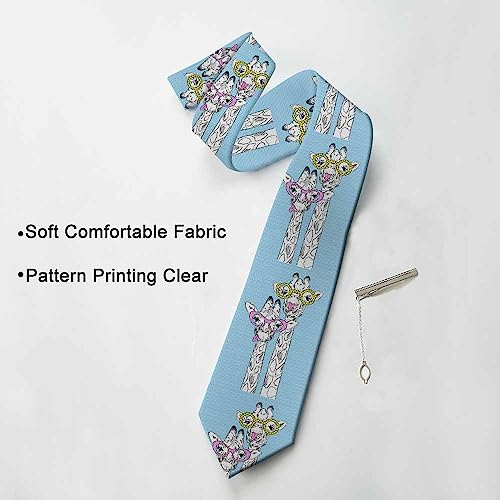 Men's Ties Novelty Tie Necktie for Men Teen Boys Multicolor Tie Party Holiday Thanksgiving Christmas - color: Black Giraffes