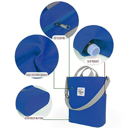 Lily queen Women Canvas Tote Handbags Casual Shoulder Work Bag Crossbody - color: Royal Blue